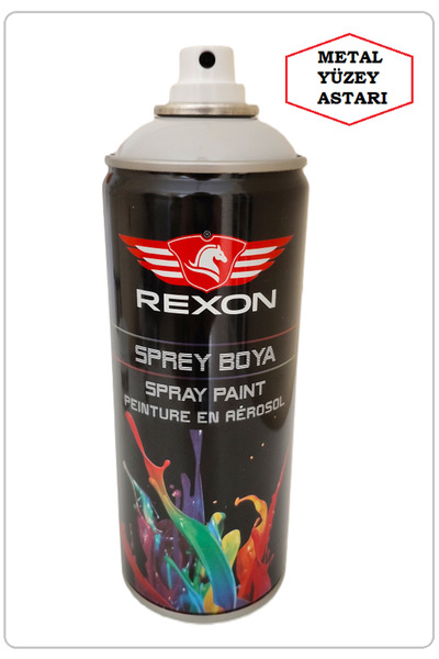 Rexon METAL YÜZEY ASTARI (GRİ) AKRİLİK SPREY BOYA 400 ml