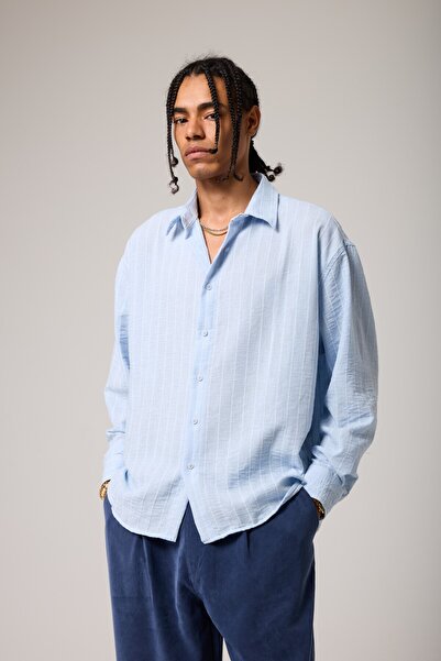 2512 Clothing Linen Look Striped Shirt