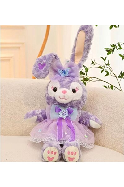 senacacollection 40 cm Elbiseli Mor Tavşan Peluş Oyuncak 1 ADET