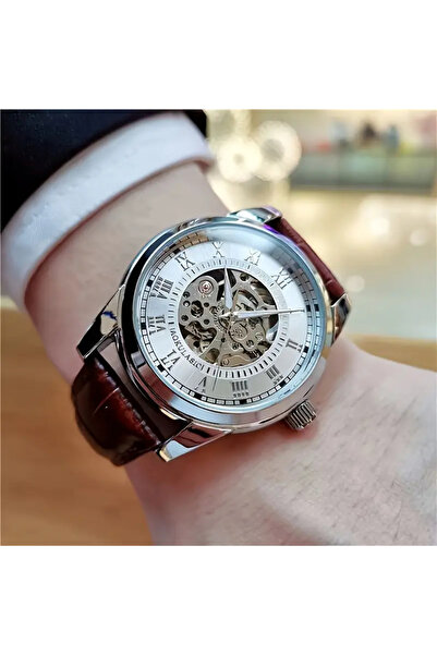 Choice3 WHITE Elegant Men's Automatic Mechanical Watch with Skeleton Design -...