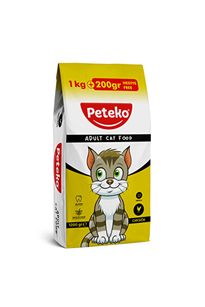PetEko YETİŞKİN KEDİ MAMASI TAVUKLU 1.2 KG