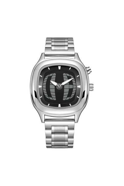 Choice13 A-2 Red Quartz Watch Color Square Y2K Pointer Number Dual Display St...