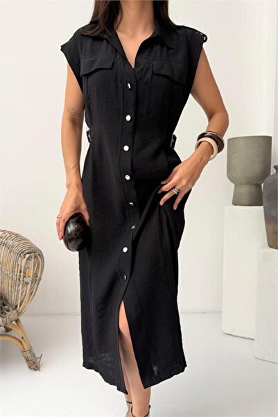Neşeli Butik Φόρεμα - Μαύρο - Πουκάμισο φόρεμα