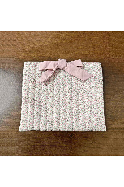 Choice1 Pink 1PC Floral Quilted Makeup Bag with Bow Large Capacity Multifunct...