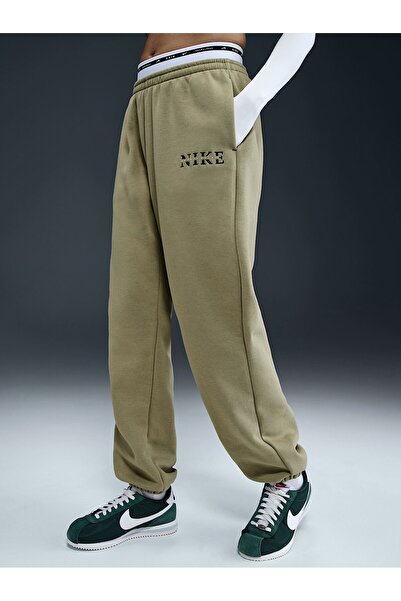 Nike Sportswear Phoenix Fleece High Rise Green Trousers For Women (BOL KALIP)...
