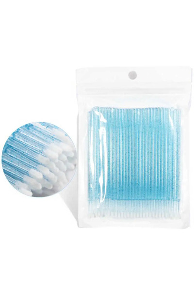Choice10 Plastic C639-glitter Blue 100PCS Crystal Micro Brush Disposable Lash...