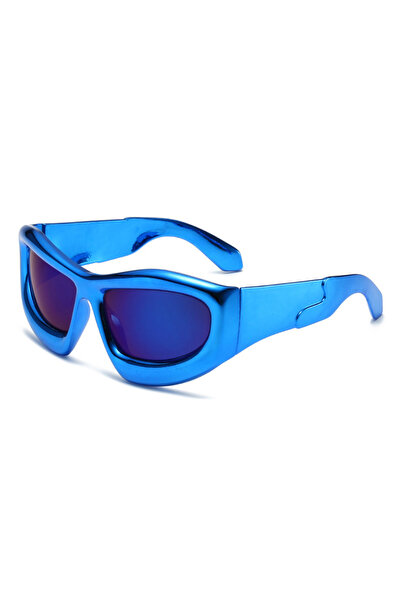 Choice5 C4 New Fashion Blue Mirror Y2k Sunglasses For Women Vintage Oversized...