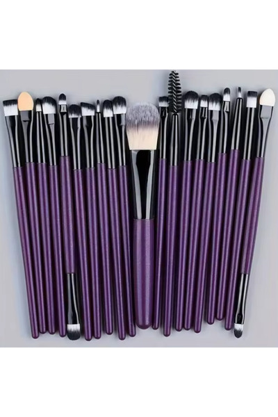 Choice1 PURPLE 20Pcs Makeup Brush Set Eyeliner Brush Blending Brush Makeup Br...