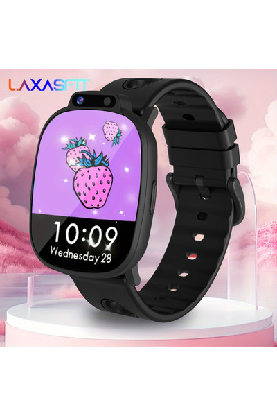 Choice4 ساعة ذكية للأطفال من LAXASFIT باللون الأسود، شاشة عالية الدقة 1.88 بو...
