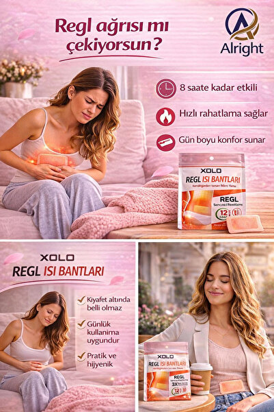 Alright Isıtıcı Ped 8 Adet – 12 Saat Etkili Kendiliğinden Isınan Sıcak Kompre...