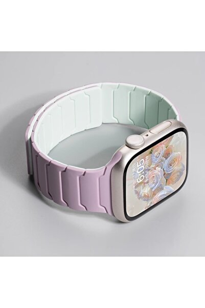 Choice21 42 44 45 46 49mm purple mint Magnetic Silicone Strap for Watch Band ...