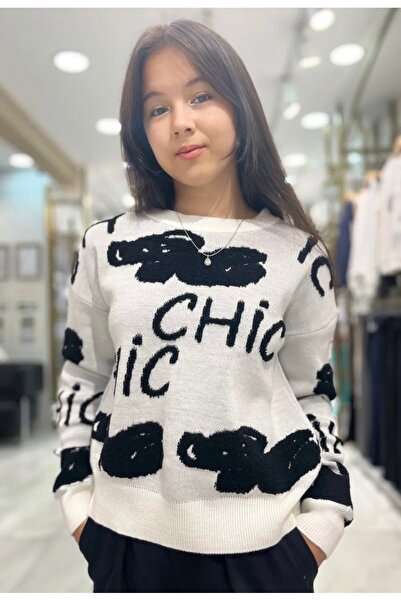 Minimoda Kids Pulover șic cu model pentru fete