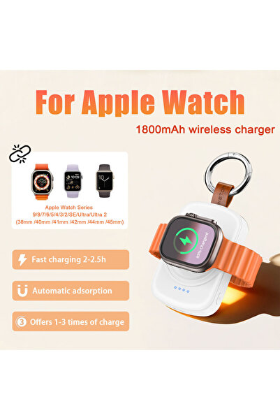 Choice شاحن لاسلكي مغناطيسي محمول أبيض اللون بمنفذ USB من نوع C سريع للساعات ...
