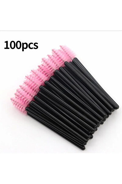 Choice10 Black pole pink head Wholesale 100pcs Disposable Eyelash Brushes Spo...