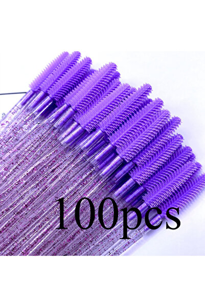 choice2 100pcs Purple 100pcs Disposable Eyelash Brush Silicone Gel Mascara Wa...