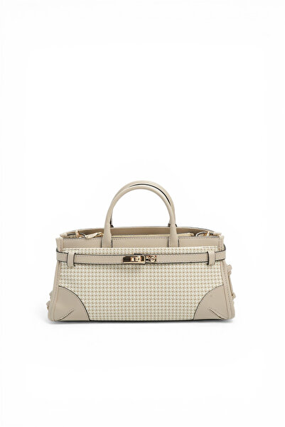 Silver Polo Silver & Polo SP1260 Ženska torba Houndstooth Karirani Pijesak-Pe...