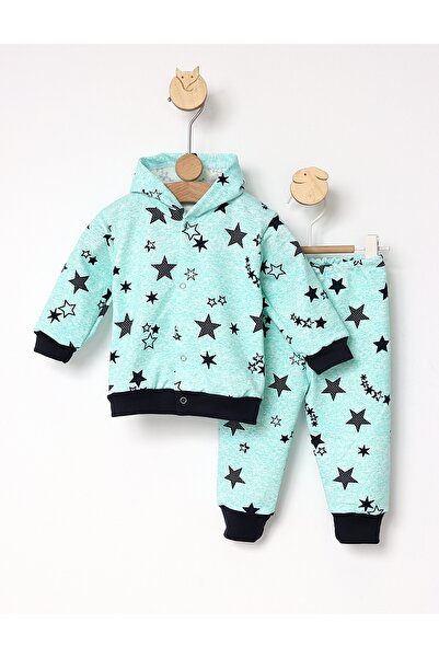 MiniKids Baby tracksuit All Star model with turquoise hood