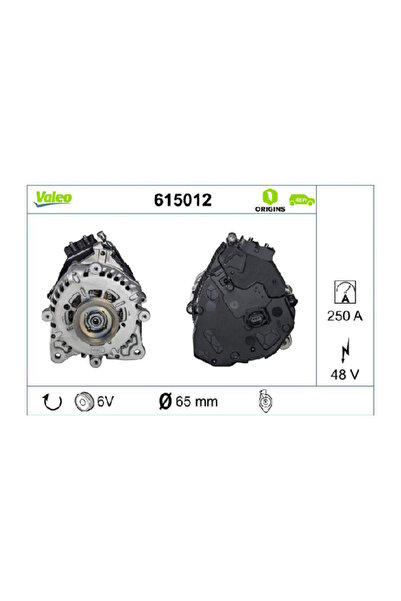 615012 Alternatör 48V 250A GOLF VIII A3 LEON OCTAVIA 20>