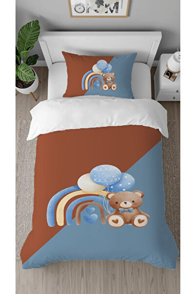 GREENDECOR Teddy Bear Rainbow Patterned Digital Printed Specially Designed Si...