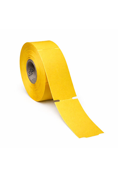 100 mm * 38 mm Sarı- Çentikli Karton Etiketi Fiyat raf etiketi 350 sarım 10 adet