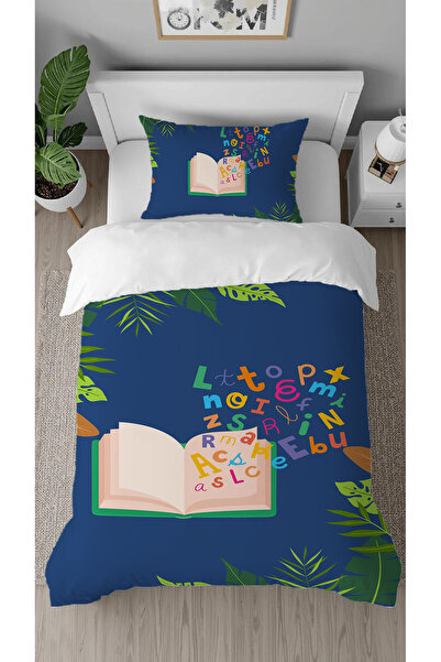 GREENDECOR Alphabet Leaf Patterned Digital Printed Special Design Stylish Sin...