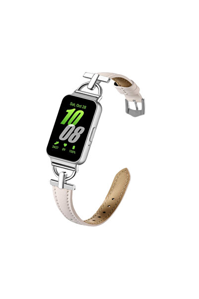 Choice5 Fit 3 Pink For Fit 3 Metal+Leather Strap for fit 3 Smart Watch Access...