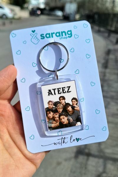 SARANG Şeffaf Çerçeve Anahtarlık - Ateez Grup Kpop