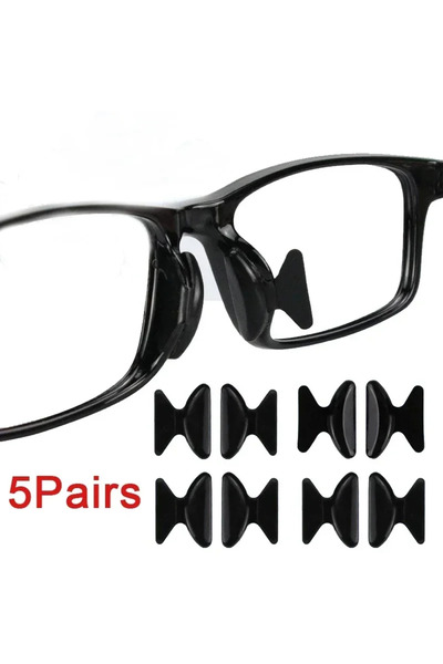 Choice3 black5piar 1/5 Pairs Silicone Anti Slip Silicone Nose Pad For Eyeglas...