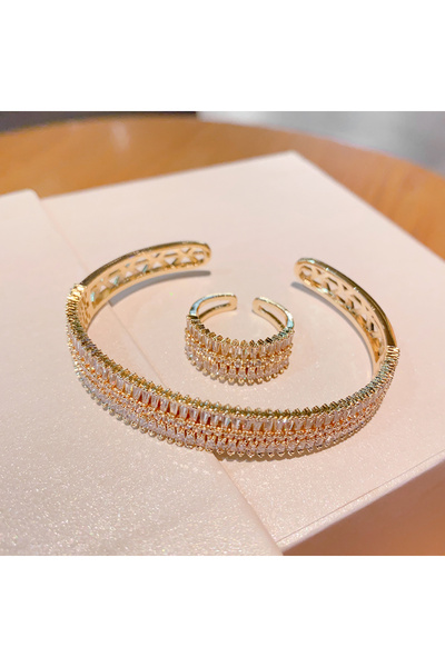 Choice1 WHITE 58-60mm C New Latest Style Luxury Round Double Shape Zircon Nic...