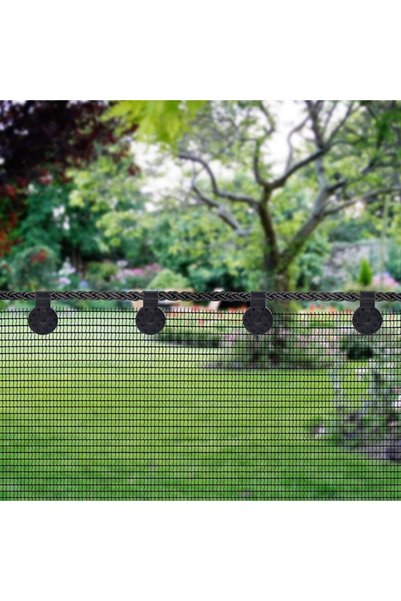 OEM Set de 100 de cleme rotunde din plastic negru, reutilizabile, pentru plasă de umbrire