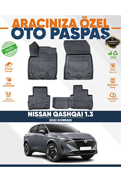 Alberto Rossi NİSSAN QASHQAI 1.3 2022+ 3D HAVUZLU PASPAS