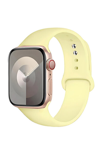 Choice حزام ساعة من السيليكون باللون الأصفر الكريمي مقاس 38 40 41 S10-42mm SM...