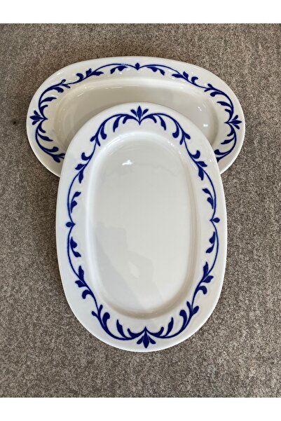Kütahya Porselen 2’li Safir Kayık Tabak 24 cm