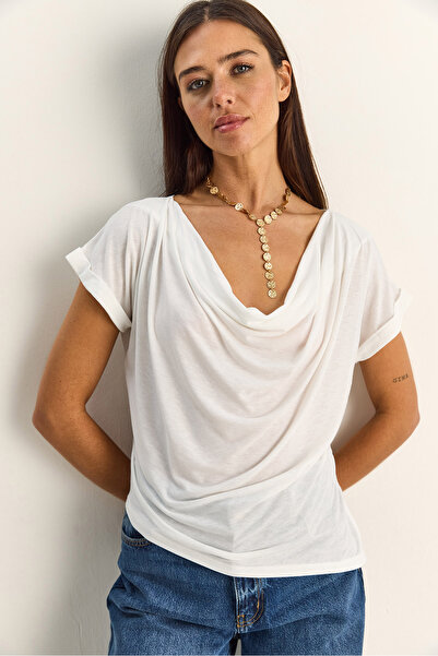 Bianco Lucci Μπλούζα - Λευκό - Ευθεία