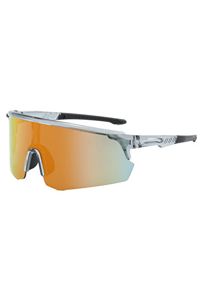 choice2 Gray Red Oversized Sports Sunglasses Men Cycling Glasses Mirrored Out...