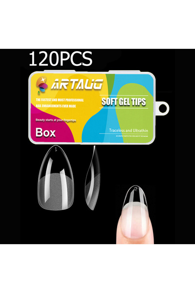 Choice4 أظافر صناعية بيج 120 قطعة بتغليف OPP، أطراف أظافر قابلة للضغط بأشكال ...