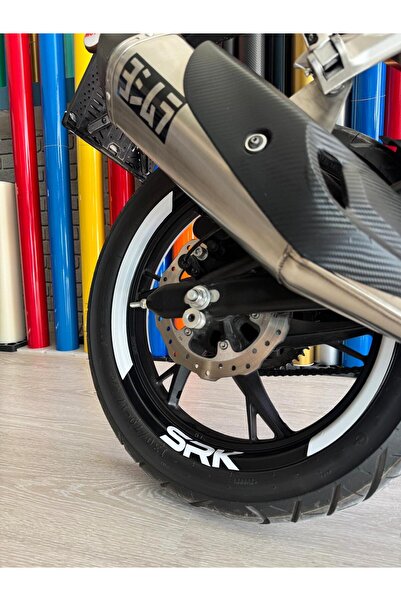 Mavera Stickers RKS SRK Jant Şeridi Beyaz 16 Parça Sticker Etiket