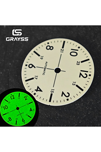 Choice ساعة يد جديدة بدون نافذة تاريخ، مينا خضراء كاملة C3 Lume pilot بقطر 28...