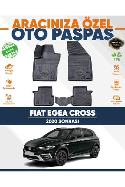 Ar Alberto Rossi FİAT EGEA CROSS 2020+ 3D HAVUZLU PASPAS