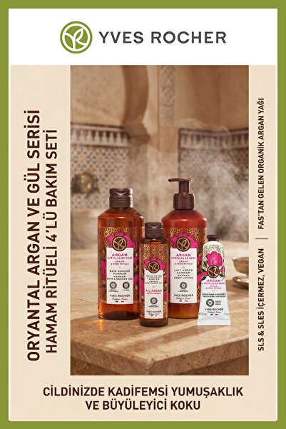 Yves Rocher 400 ml Duş Jeli ve 100 ml Vücut Yağı İçeren Argan & Gül Oryantal ...