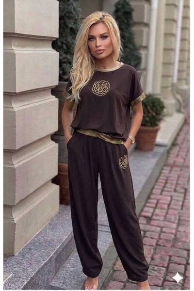 MAXORA SHOP Σετ δύο τεμαχίων - Καφέ - Baggy