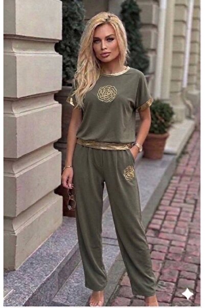 GLAMSI Σετ δύο τεμαχίων - Χακί - Ευθεία