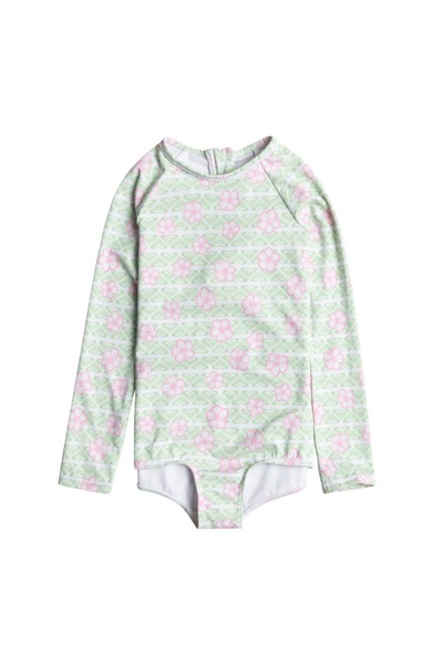 Roxy HIBILINE Ολόσωμο Μαγιό με Μακριά Μανίκια K Λευκό HIBLINE