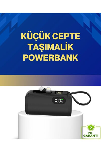 Genel Markalar Led Göstergeli 2000mah Cep Tipi Hızlı Şarj Powerbank