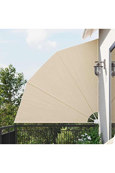 vidaxl Αδιάφανο σκίαστρο μπαλκονιού Μπεζ 210 x 210 cm ύφασμα