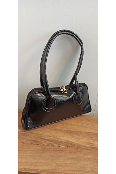 MATRUŞKA DERİ SANAT TASARIM Black hand and arm bag