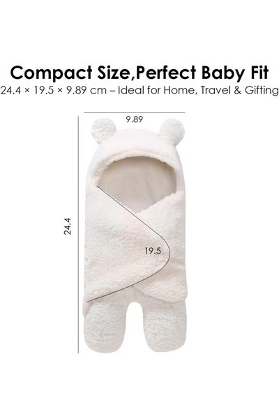 Cute n Cuddle Cute 'n' Cuddle Baby Swaddle Blanket, Ultra-Soft Swaddling Wrap For Infant, Unisex Baby - White