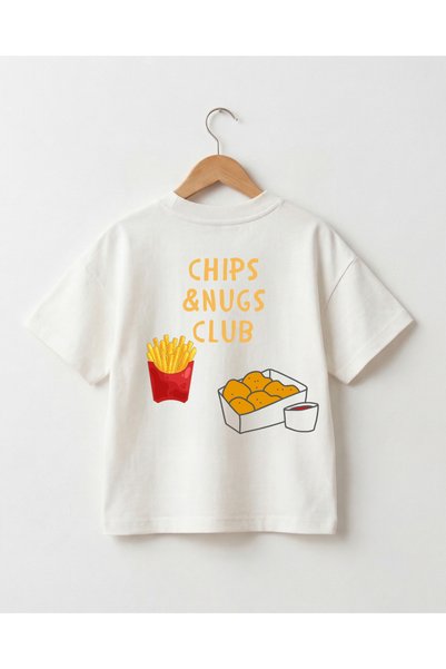 babytex 100% Cotton Oversize T-Shirt Baby-Child Crew Neck Basic White