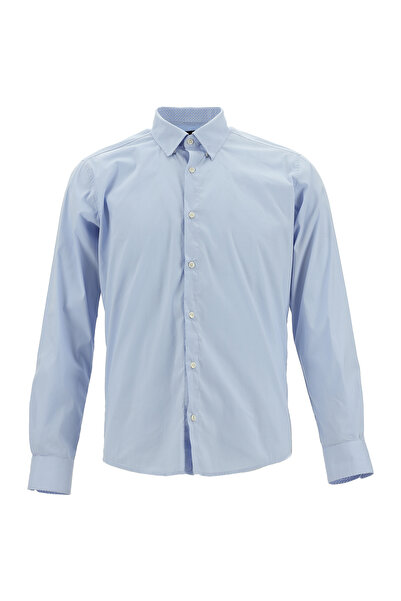 Abdullah Kiğılı Πουκάμισο - Μπλε - Κλασική