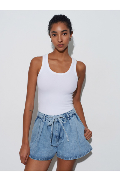 Dilvin Σορτς - Μπλε - Κανονική μέση